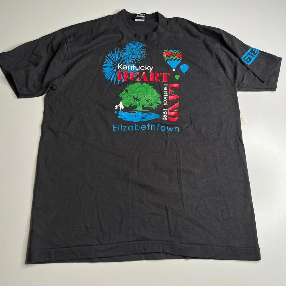 Vintage 1995 Kentucky Heartland Festival Tee Elizabethtown USA Fruit of the Loom